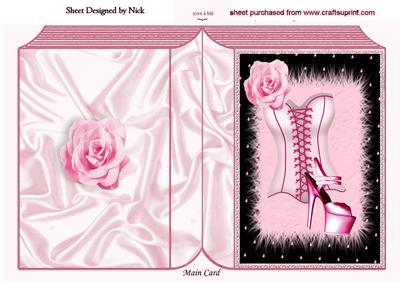 Pink Rose with Basque Folded Book