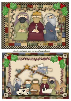 Whimsical Card Toppers of Nativity