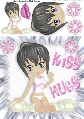 Kiss N Hugs Sweetie in Pink with Flowers