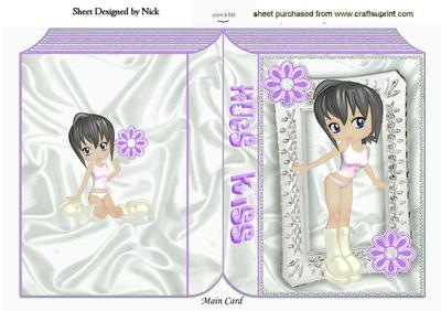 Kiss N Hugs Pretty in Pink Folded Book