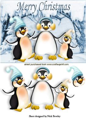 Playful Penguins in the Snow