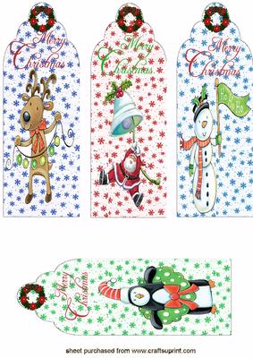 Cheeky Cartoon Christmas Friends Bookmark