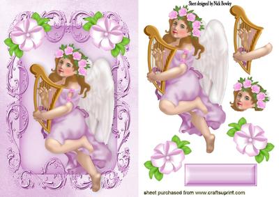 Christmas Angel with Harp
