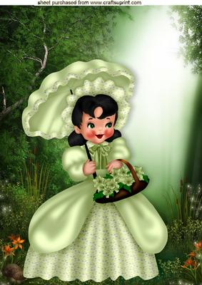 Southern Belle Pretty in Green in Wooded Glenn A4