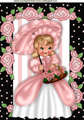 Southern Belle in Pink/black Floral Frame A4