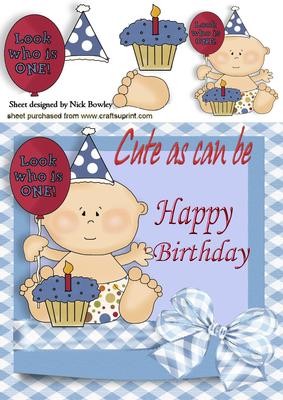 Look Who is One! as Cute as Can Be Baby Boy