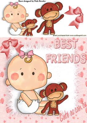 Cute as Can Be Baby with Monkey Best of Friends