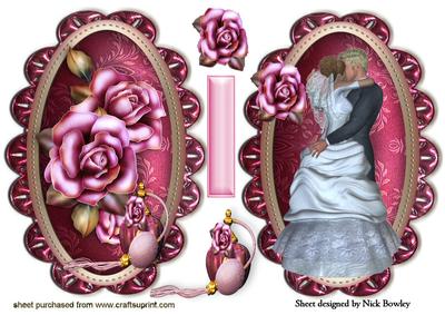 Two Beautiful Toppers of a Wedding Couple and Roses