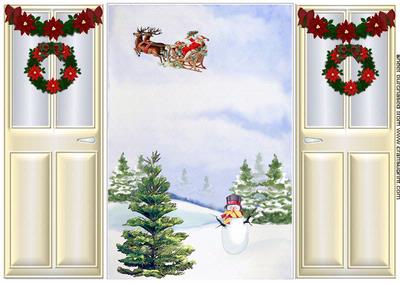 Beautiful Gate Fold Snow Scene