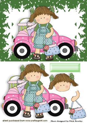 Out Shopping in My Pink Car