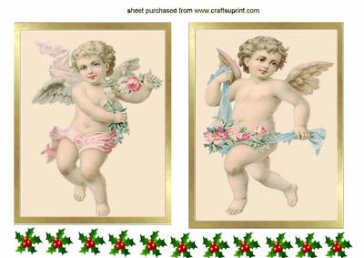 Lovely Christmas Cherub Angel Toppers