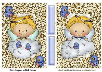 Cute Little Boy and Girl Angels Toppers