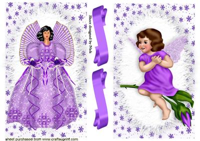 Pretty Fairy with Rose and Angel Toppers