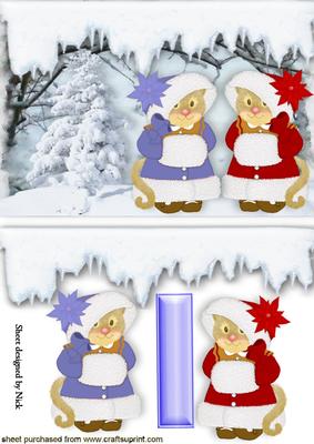 Christmas Mice in Winter Wonderland