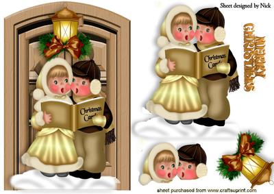 Carol Singers with Doors and Lantern
