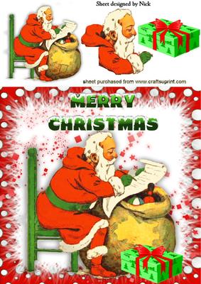 Santa with His Christmas List