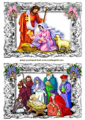 Lovely Nativity Scenes with Bells Toppers