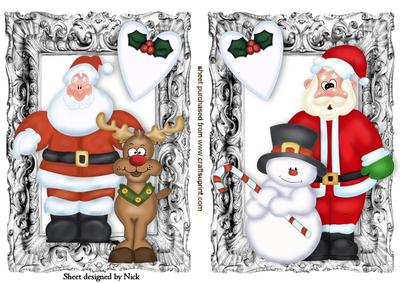 Santa with Friends Toppers