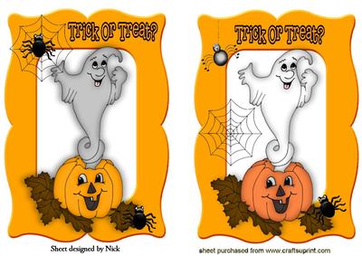 Trick or Treat Ghost with Spider Toppers