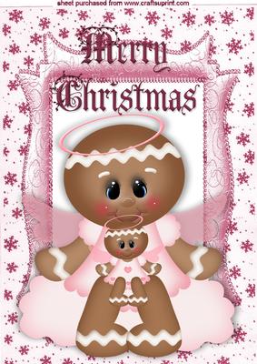 Cute Little Gingerbread Angel A4