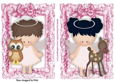 Cute Little Angels Toppers with Owl and Deer