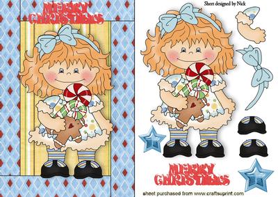 Smiling Christmas Candy Girl