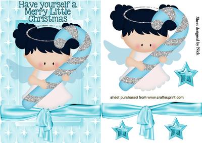 Cute Little Angel in Star Frame