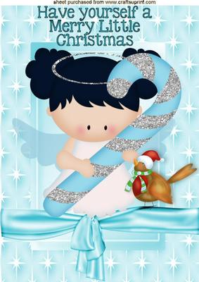 Little Angel with Robin in Star Frame A4