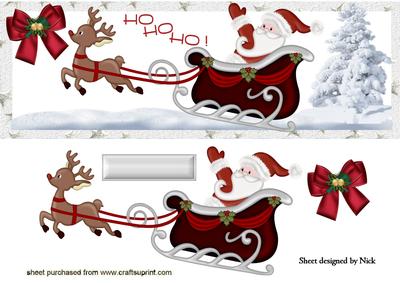 Santa in His Sleigh Ho! Ho! Ho! Dl