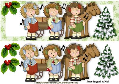 All Girl Carol Singing with Christmas Tree Dl