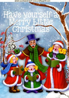 Carol Singers in the Snow A4