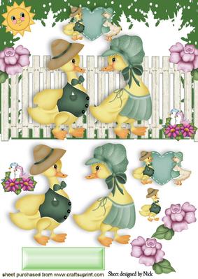 Love is in the Air! Cute Couple of Ducks in the Garden
