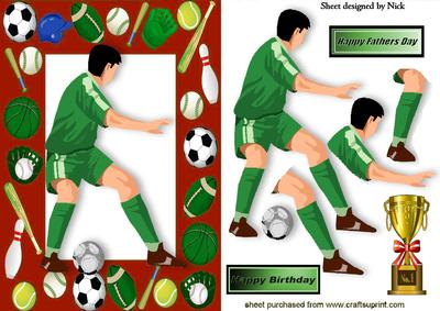 Footballer in Sports Frame