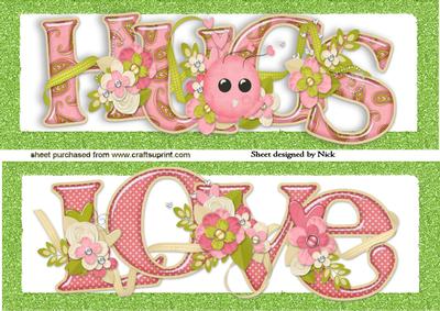Hugs & Love Floral Toppers Dl