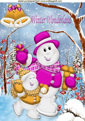 Learning to Skate Snowmen in Christmas Scene A4
