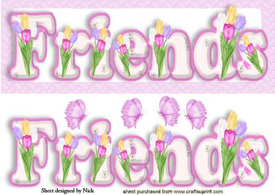 That's What Friends Are For! Lovely Friends with Tulips Dl