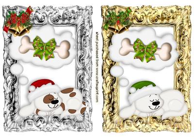 Doggie Dreams for Christmas Toppers