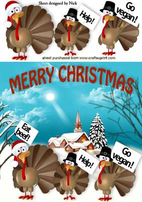Do You Think They Will Notice Us Cute Turkeys 8x8