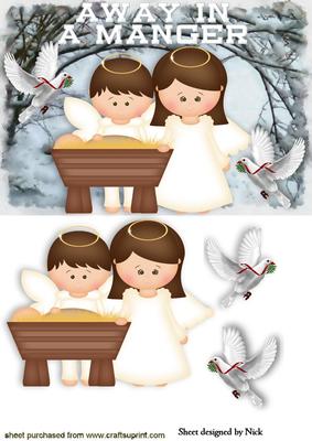 Angels with Baby Jesus and Doves