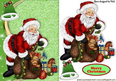 Santa with His Sack of Toys and Bell