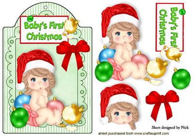 My First Christmas Baby Girl with Baubles