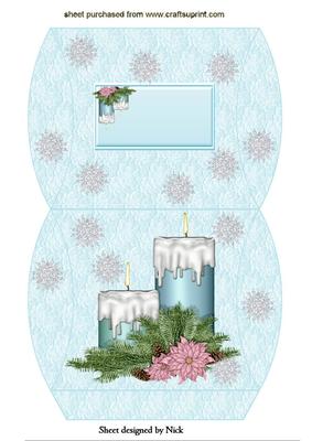 Candle and Flowers Pillow Box
