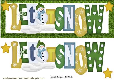 Let It Snow! Words with Gold Stars Dl
