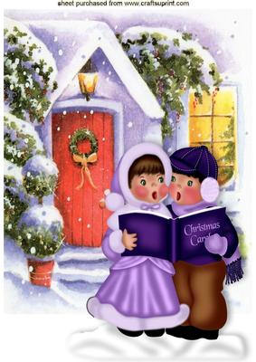 Carol Singers in the Snow A4