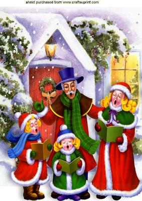 Carol Singing in the Snow A4