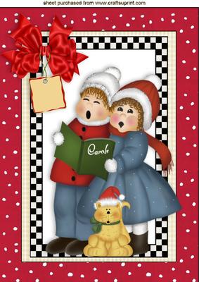Carol Singers with Singing Kitty A4