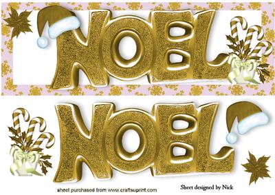 Gold Noel Word Dl