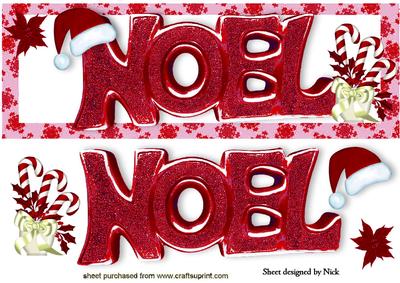 Red Noel Word Dl