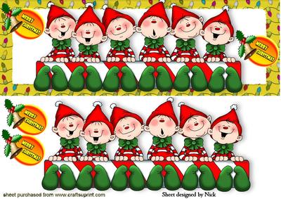 Santas Cheeky Little Elves with Bell Dl Dl