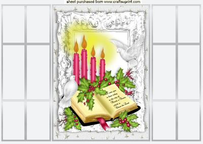 Beautiful Pink Candles with Holy Bible and Doves French Gate